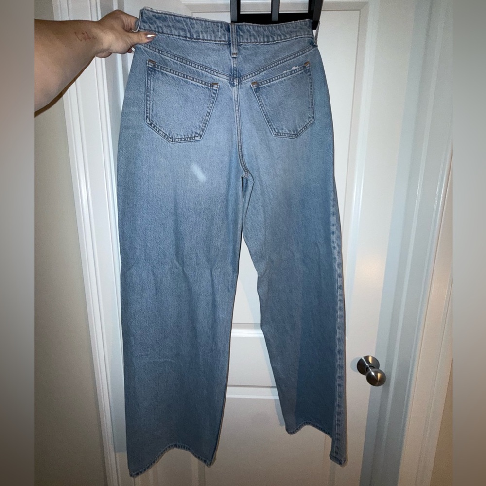 Abercrombie & Fitch The Wide Leg Mid Rise Curve Love jeans new with tags - Picture 5 of 7